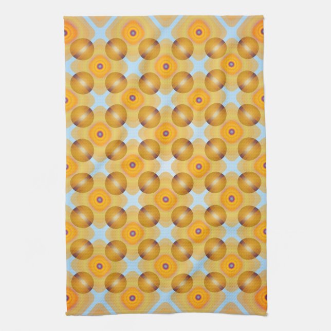 Unusual  Yellow Geometric Towel (Vertical)