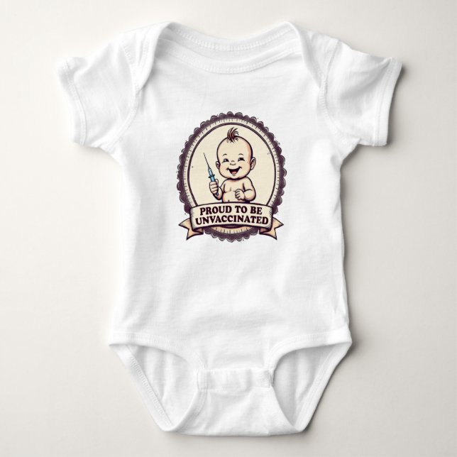 UNVACCINATED BABY  BABY BODYSUIT (Front)