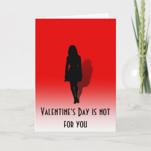 Unvalentine Woman walking card