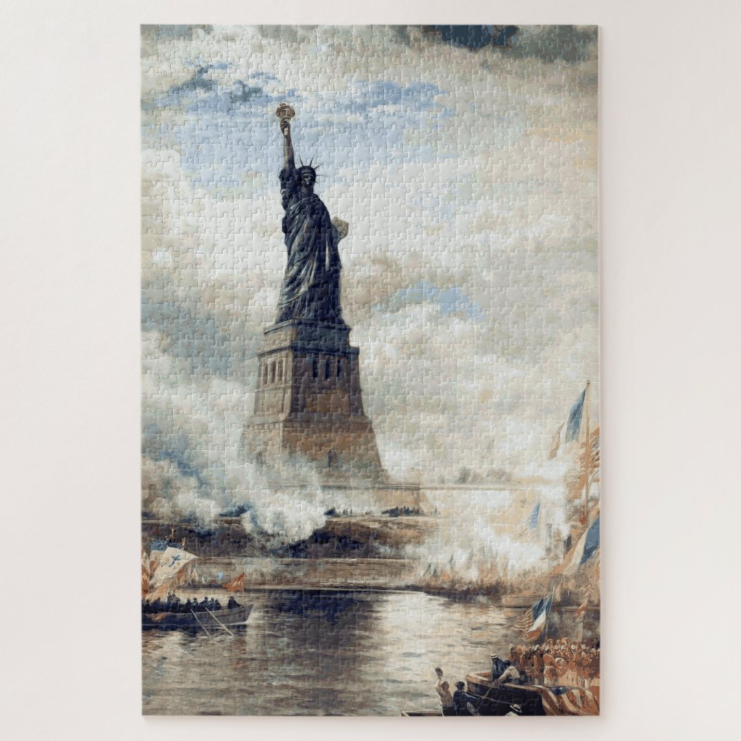 Unveiling of Statue of Liberty Jigsaw Puzzle Zazzle