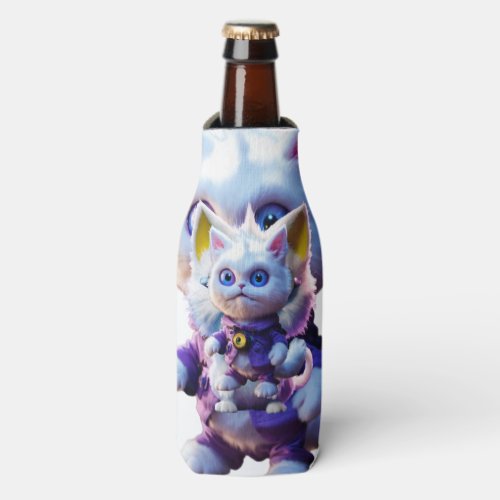 Unveiling the Enigmatic CGI White Cat Monster  Bottle Cooler