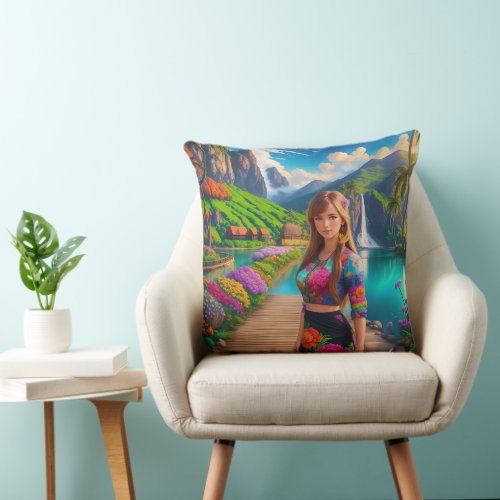 Unveiling the Natural Wonders of Bali _  Throw Pillow