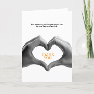 Unwavering Dedication to Patient Care Letterpress Thank You Card