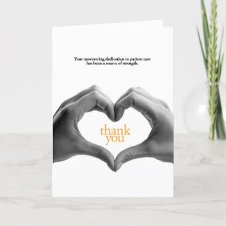 Unwavering Dedication to Patient Care Letterpress Thank You Card