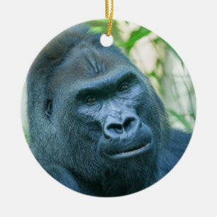 Unwavering Strength Silverback Gorilla Kito Ceramic Ornament