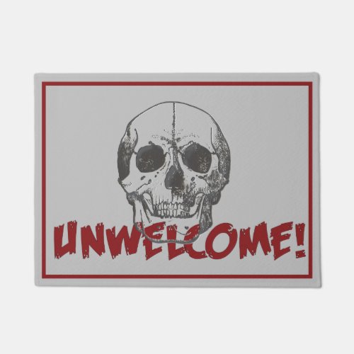 Unwelcome Halloween   Doormat