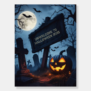 Unwelcome to Halloween – Spooky Graveyard Foam Board