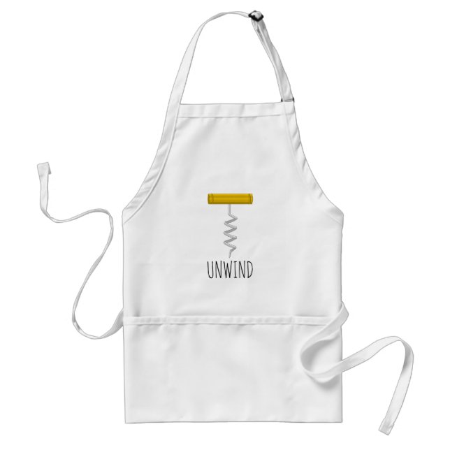 Unwind Corkscrew Adult Apron (Front)