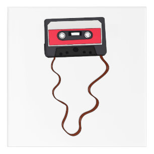 Unwound Cassette Tape Mixtape Retro Vintage Acrylic Print