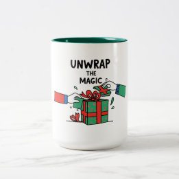 Unwrap the Magic Christmas Gift Two-Tone Coffee Mug
