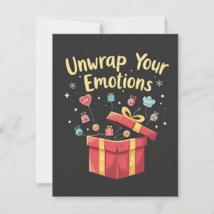 Unwrap your emotions Christmas Mental Health Xmas  Invitation