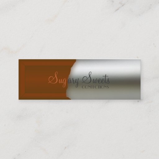 Customizable Unwrapped Chocolate Bar Business Card