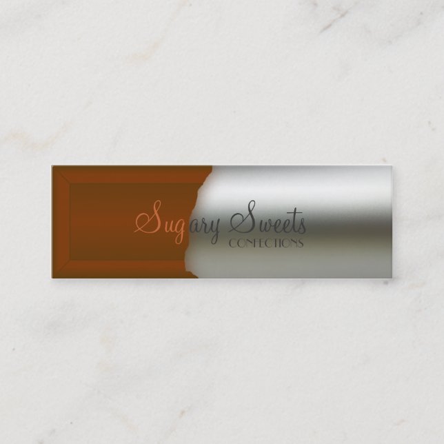 Unwrapped Chocolate Bar Business Card (Front)