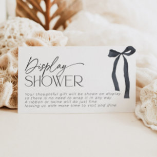 Unwrapped Gift Bridal Shower Gothic Black Bow Enclosure Card