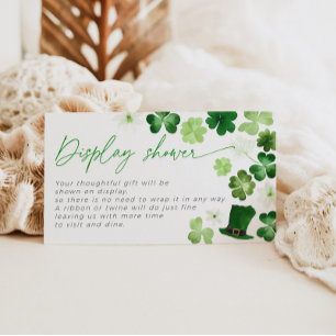 Unwrapped Gift St Patricks Day Green Bridal Shower Enclosure Card