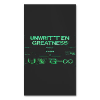"Unwritten Greatness" Cyberpunk Business Card