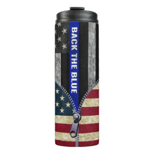 Unzip, Back the Blue Thermal Tumbler