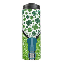 Unzipping into St. Patricks' Day Thermal Tumbler