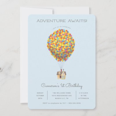 UP | Adventure Awaits 1st Birthday Invitation
