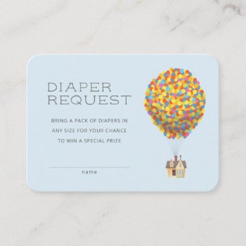 Up | Adventure Awaits Baby Shower Diaper Raffle Place Card by disneyPixarUp at Zazzle