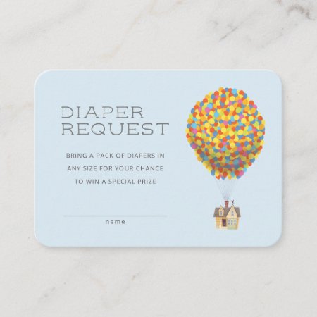 Up | Adventure Awaits Baby Shower Diaper Raffle Place Card