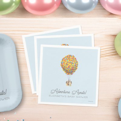 UP | Adventure Awaits Baby Shower Napkins