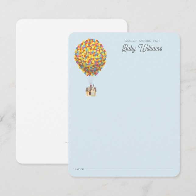 UP | Adventure Awaits Baby Shower Note Card (Front/Back)