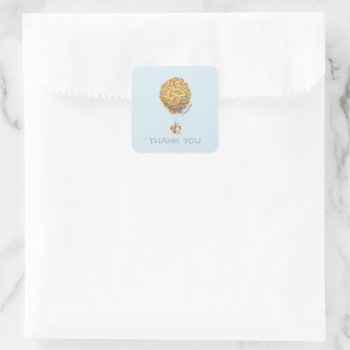 Up | Adventure Awaits Baby Shower - Thank You Square Sticker by disneyPixarUp at Zazzle