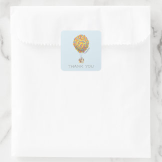 UP | Adventure Awaits Baby Shower - Thank You Square Sticker
