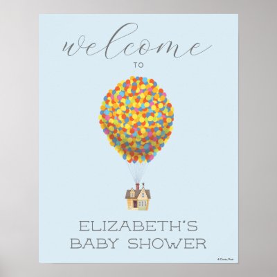 UP | Adventure Awaits Baby Shower Welcome Poster