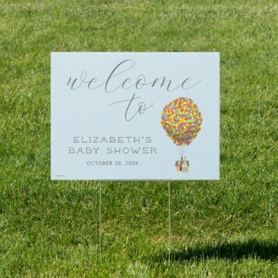 UP | Adventure Awaits Baby Shower Welcome Sign