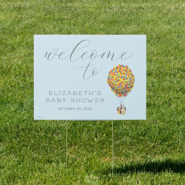 UP | Adventure Awaits Baby Shower Welcome Sign (Insitu)