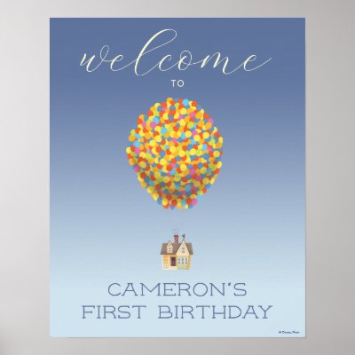 UP | Adventure Awaits Birthday Welcome Poster
