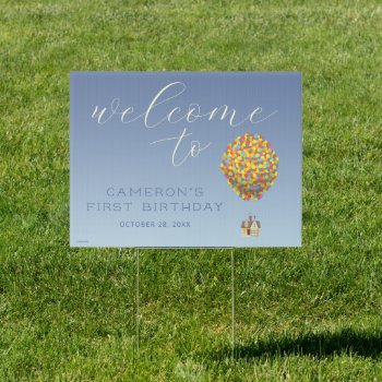 Up | Adventure Awaits Birthday Welcome Sign by disneyPixarUp at Zazzle