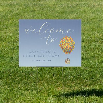 UP | Adventure Awaits Birthday Welcome Sign
