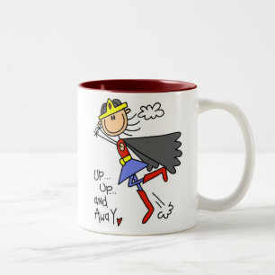 Up and Away Girl Hero Two-Tone Coffee Mug