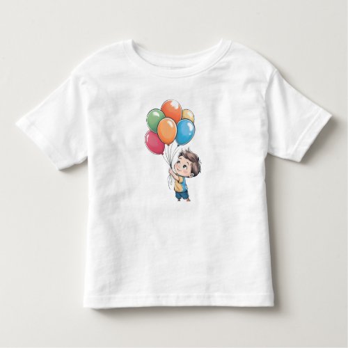 Up and Away Joyful Balloon Adventure Tee Toddler T_shirt