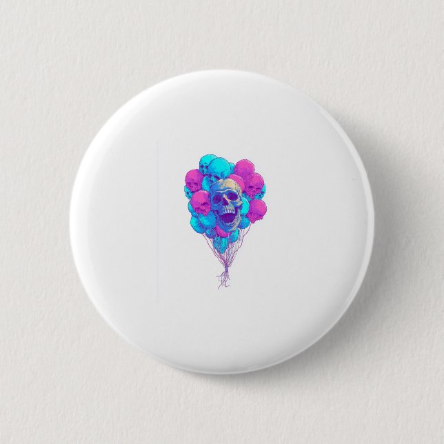 Up and Bone � Funny Floating Skull Button (Front)
