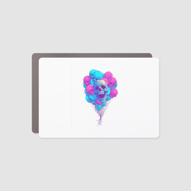 Up and Bone � Funny Floating Skull Car Magnet (Front)