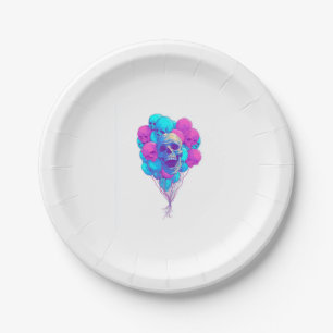 Up and Bone � Funny Floating Skull Paper Plates