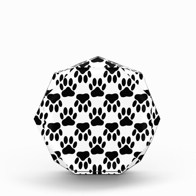 Up And Down Dog Paw Prints Award (Front)