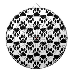 Up And Down Dog Paw Prints Dartboard With Darts