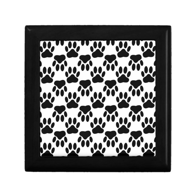 Up And Down Dog Paw Prints Gift Box (Front)