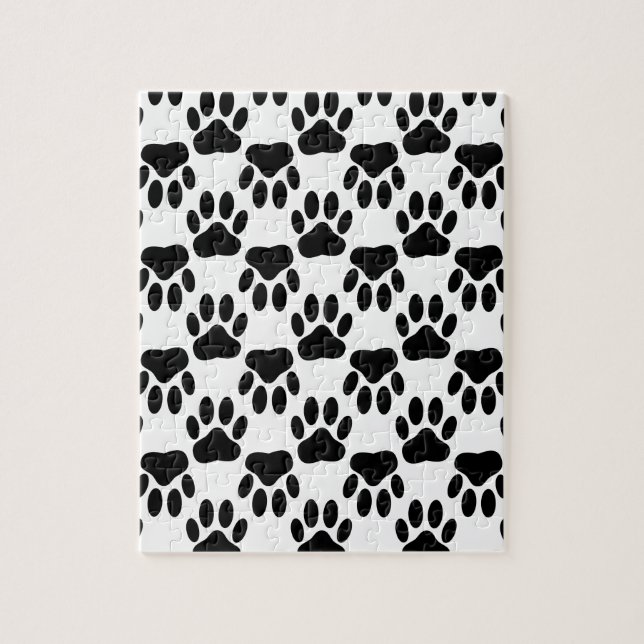 Up And Down Dog Paw Prints Jigsaw Puzzle (Vertical)