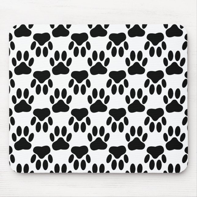 Up And Down Dog Paw Prints Mouse Pad (Front)