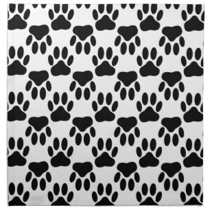 Up And Down Dog Paw Prints Napkin