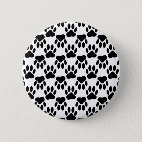 Up And Down Dog Paw Prints Pinback Button