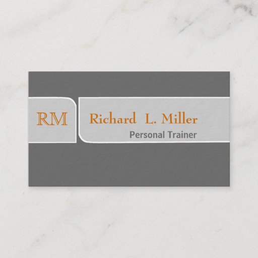 Customizable Plain Simple  Gray Business Card Template