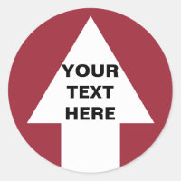 Up Arrow with custom text