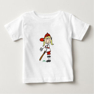 Up at Bat Girl Baseball Player Tshirts